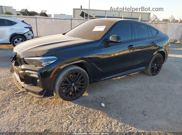 5UXCY4C00L9C49425 2020 BMW X6 Черный Передняя левая четверть