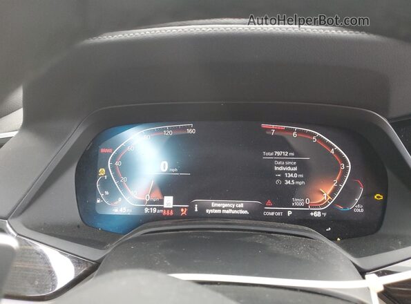 5UXCY6C01L9C49574 2020 BMW X6 Blue Вид щитка приладів