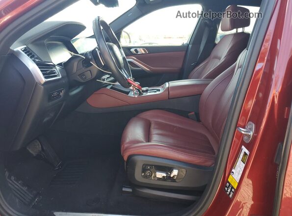5UXCY6C02N9K95897 2022 BMW X6 Red Vista interior delantera