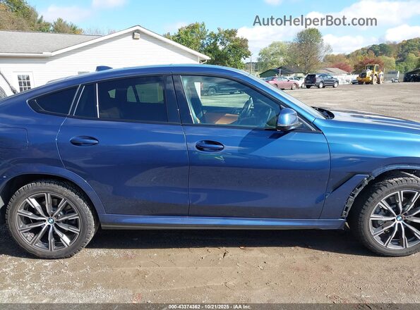 5UXCY6C04N9L28351 2022 BMW X6 Синий Панорамный вид салона 360°