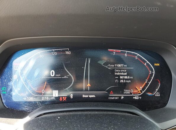 5UXCY6C05L9D46440 2020 BMW X6 White Widok tylnych siedzeń
