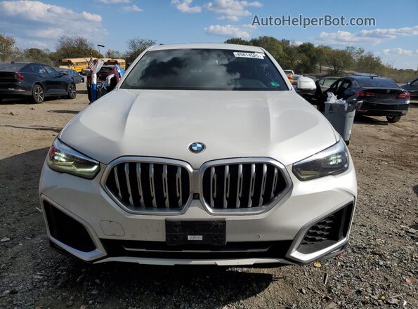 5UXCY6C05L9D46440 2020 BMW X6 White Widok z tyłu