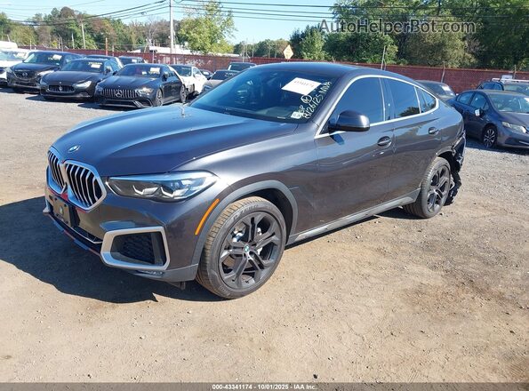 5UXCY6C05M9G43855 2021 BMW X6 Gray Передня ліва чверть