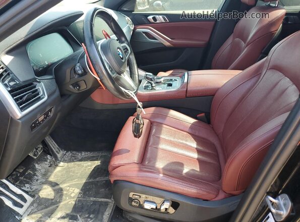 5UXCY6C06M9E91598 2021 BMW X6 Black Вид салону спереду