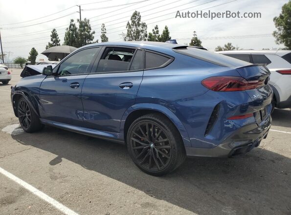 5UXCY6C06M9F30478 2021 BMW X6 Blue Հետևի ձախ