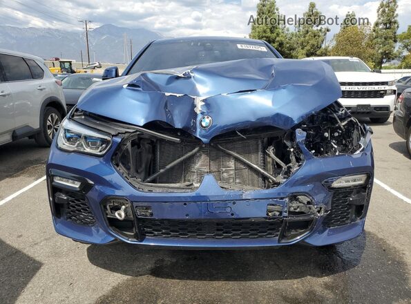 5UXCY6C06M9F30478 2021 BMW X6 Blue Դիմացի տեսք