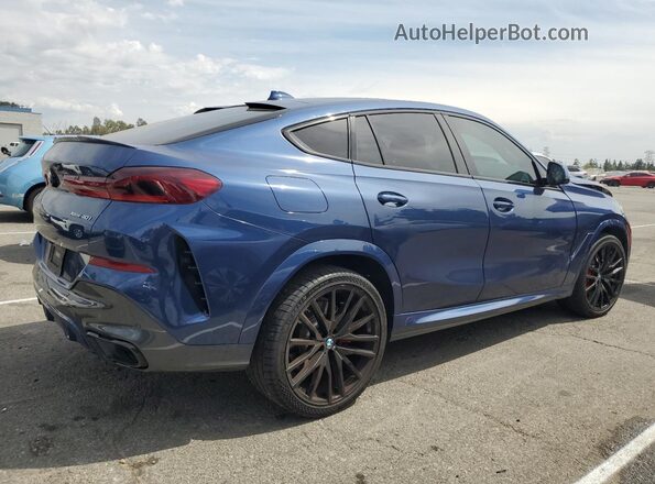 5UXCY6C06M9F30478 2021 BMW X6 Blue Հետևի աջ