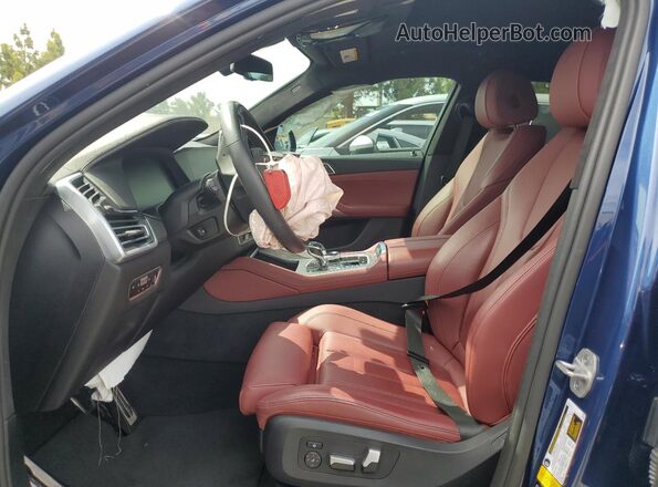 5UXCY6C06M9F30478 2021 BMW X6 Blue Սալոնի դիմացի տեսք