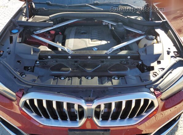 5UXCY6C07L9D47766 2020 BMW X6 Red ძრავის განყოფილების ხედი