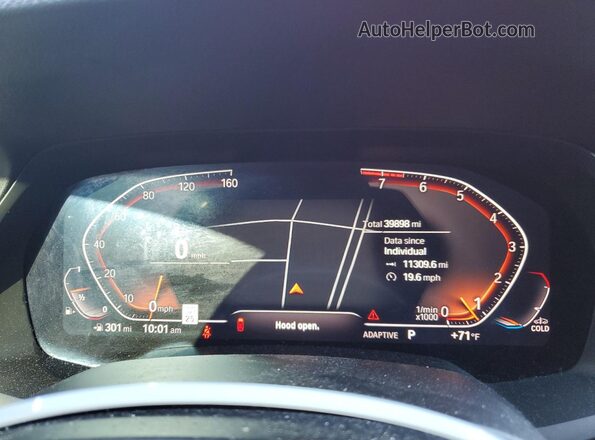5UXCY6C07L9D47766 2020 BMW X6 Red ხელსაწყოთა პანელის ხედი