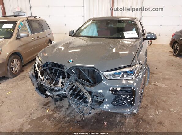 5UXCY6C07N9M83976 2022 BMW X6 Gray Widok z przodu