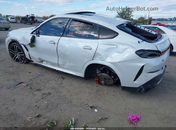 5UXCY8C03N9M18912 2022 BMW X6 White Trasero izquierdo