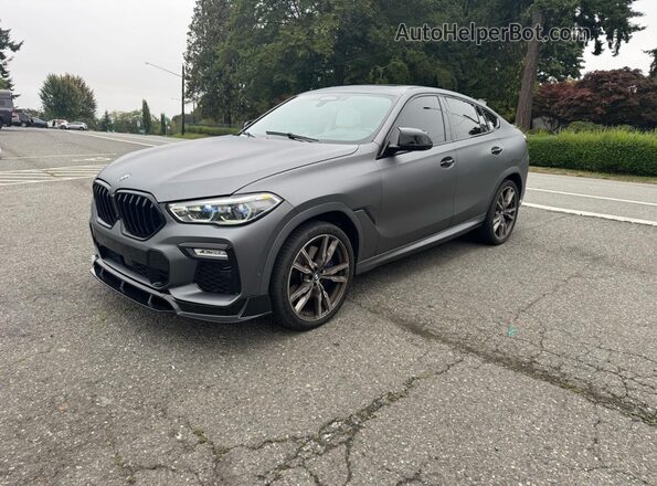 5UXCY8C05M9E21862 2021 BMW X6 Gray Trasero derecho