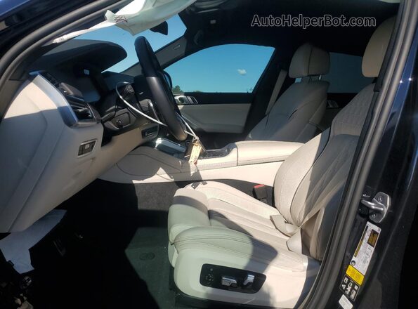 5UXCY8C07P9N45178 2023 BMW X6 Blue Widok wnętrza z przodu