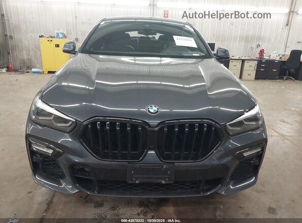 5UXCY8C08L9B21778 2020 BMW X6 Blue უკანა სალონის ხედი