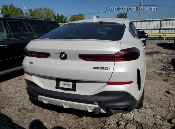 5UXCY8C0XM9G38050 2021 BMW X6 White Widok z tyłu