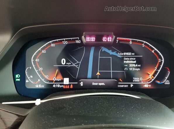 5UXJU2C08L9B24440 2020 BMW X5 Gray Вид щитка приладів