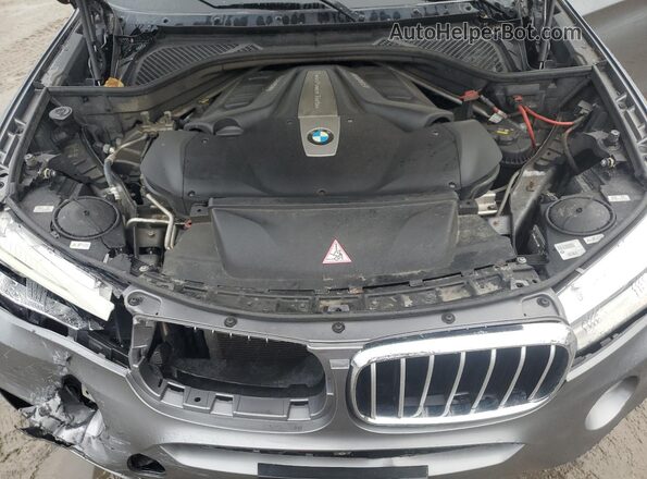 5UXKU6C50J0Z66503 2018 BMW X6 Gray Vista del compartimento del motor