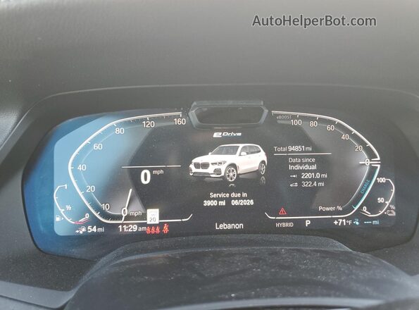 5UXTA6C02N9M26931 2022 BMW X5 Белый Вид щитка приборов