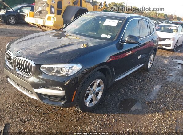 5UXTY3C00L9B44040 2020 BMW X3 Черный Передняя левая четверть