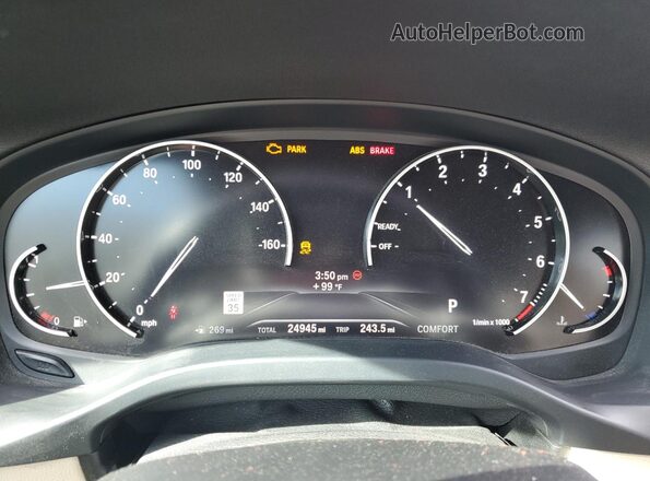 5UXTY3C00L9C68115 2020 BMW X3 Синий Вид щитка приборов