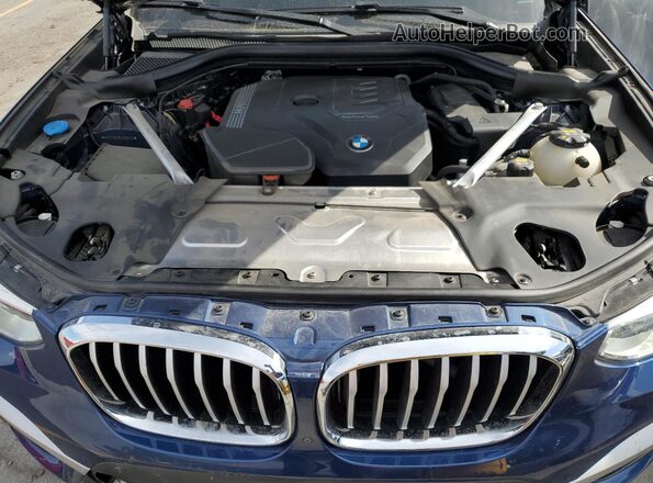 5UXTY3C00L9C68115 2020 BMW X3 Синий Вид задней части салона