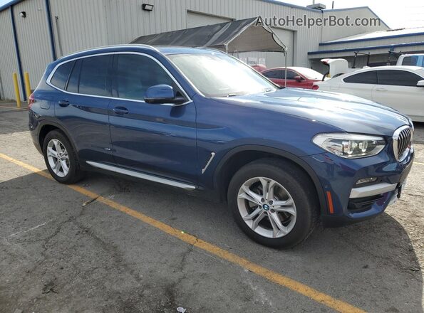 5UXTY3C00L9C68115 2020 BMW X3 Синий Передняя правая четверть