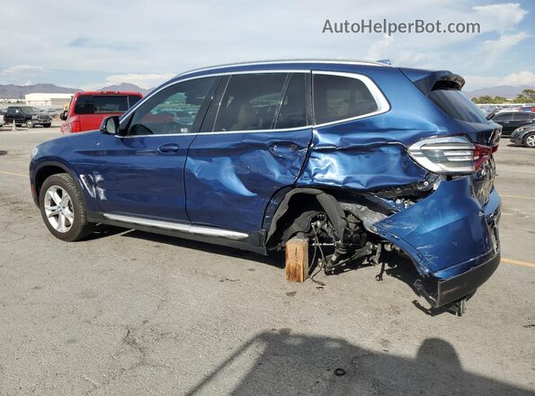 5UXTY3C00L9C68115 2020 BMW X3 Синий Задняя левая четверть