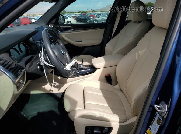 5UXTY3C00L9C68115 2020 BMW X3 Синий Вид салона спереди