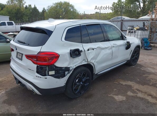 5UXTY3C00M9D90801 2021 BMW X3 White Rear right