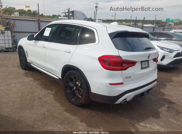 5UXTY3C00M9D90801 2021 BMW X3 White Rear left