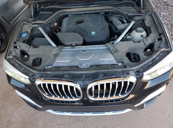 5UXTY3C01L9D53111 2020 BMW X3 Black Vista del compartimento del motor