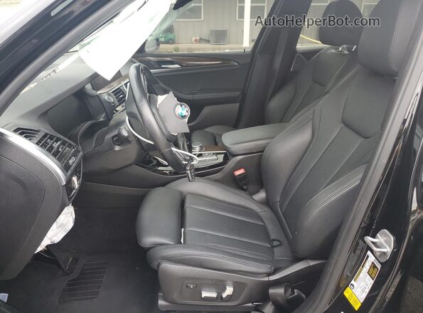 5UXTY3C01LLU69652 2020 BMW X3 Black Widok wnętrza z przodu