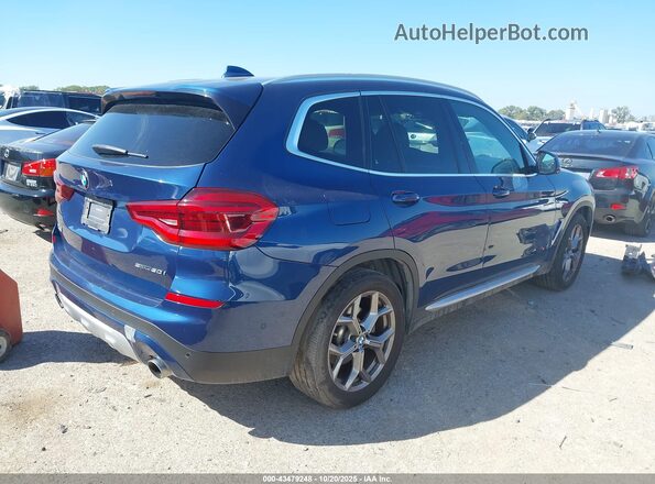 5UXTY3C01M9E84993 2021 BMW X3 Blue 