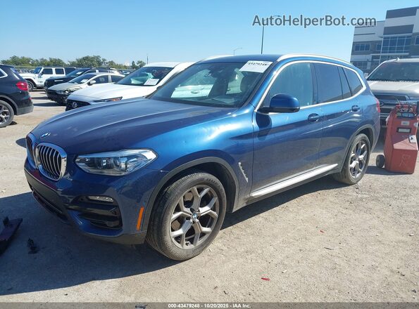 5UXTY3C01M9E84993 2021 BMW X3 Blue 