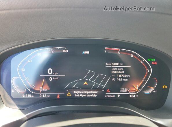 5UXTY3C02L9B46145 2020 BMW X3 Белый Вид щитка приборов