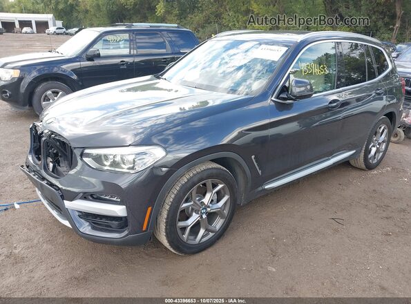 5UXTY3C03LLU70169 2020 BMW X3 Gray Առջևի ձախ երեք քառորդ տեսարան