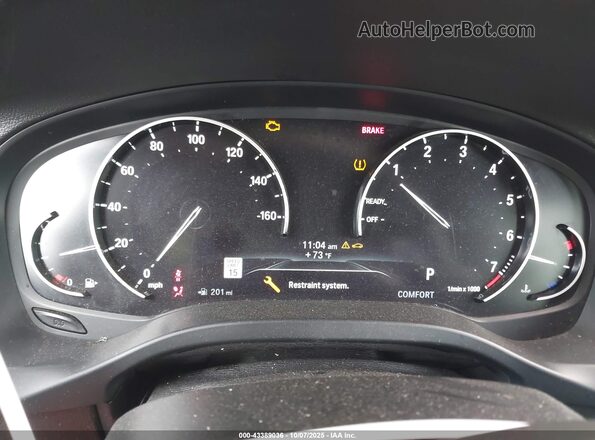 5UXTY3C06L9C59208 2020 BMW X3 Black უკანა სავარძლების ხედი