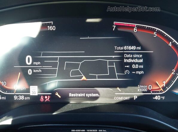 5UXTY3C06LLU70666 2020 BMW X3 Black Widok tylnych siedzeń