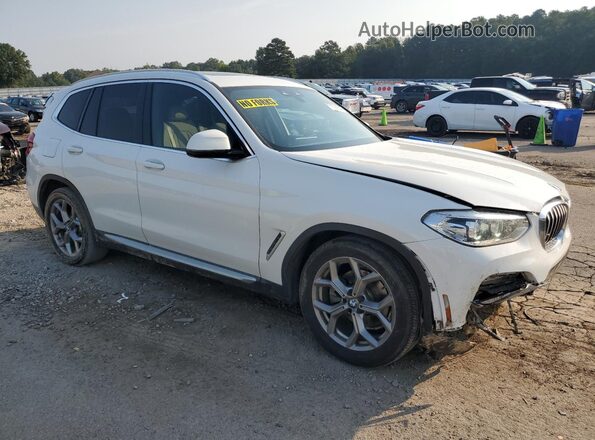 5UXTY3C07L9D65148 2020 BMW X3 Белый Передняя правая четверть