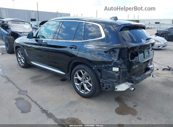 5UXTY3C07M9F04910 2021 BMW X3 Black Հետևի ձախ
