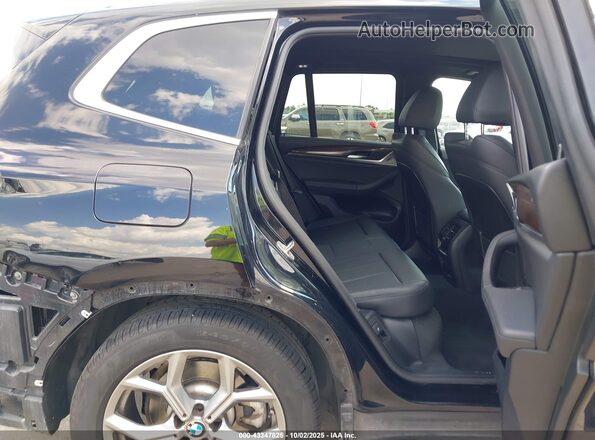 5UXTY3C07M9F04910 2021 BMW X3 Black VIN կոդի պիտակի տեսք