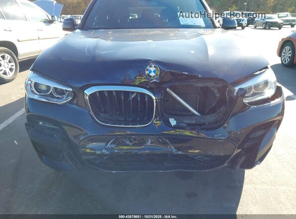 5UXTY3C08L9B77304 2020 BMW X3 Dark Blue Вид спереду