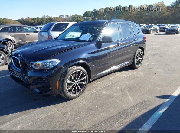 5UXTY3C08L9B77304 2020 BMW X3 Dark Blue Передня ліва чверть