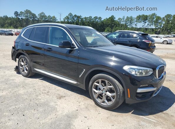 5UXTY3C09LLE54738 2020 BMW X3 Черный Передняя правая четверть