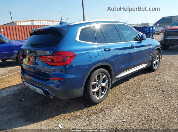 5UXTY3C09M9E10737 2021 BMW X3 Blue Հետևի աջ