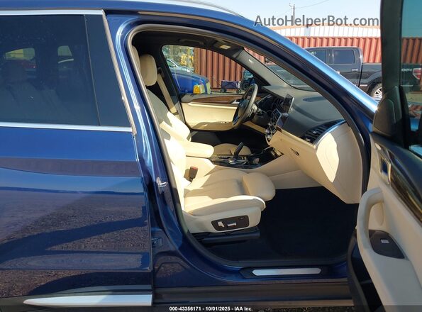 5UXTY3C09M9E10737 2021 BMW X3 Blue Սալոնի դիմացի տեսք