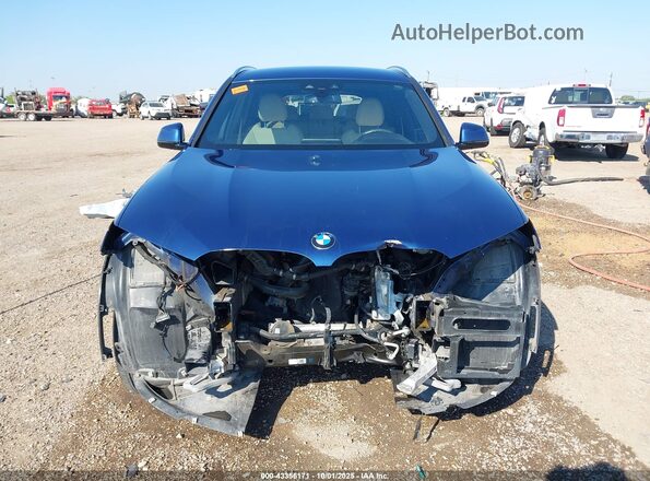 5UXTY3C09M9E10737 2021 BMW X3 Blue Սալոնի հետևի տեսք