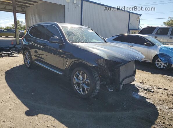 5UXTY3C09M9E25044 2021 BMW X3 Black Առջևի աջ