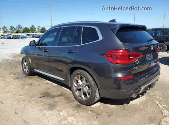 5UXTY3C09M9E25044 2021 BMW X3 Black Հետևի ձախ